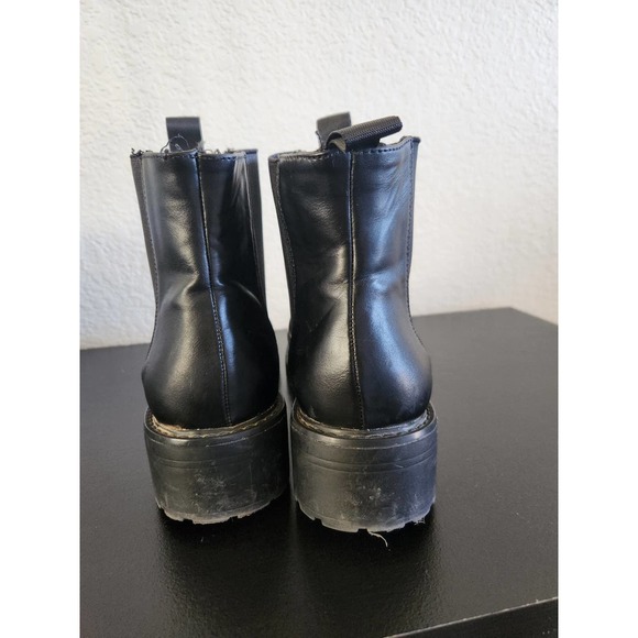 London Rebel Leather Heeled Chelsea Boots Size 41 (8) - Picture 5 of 8